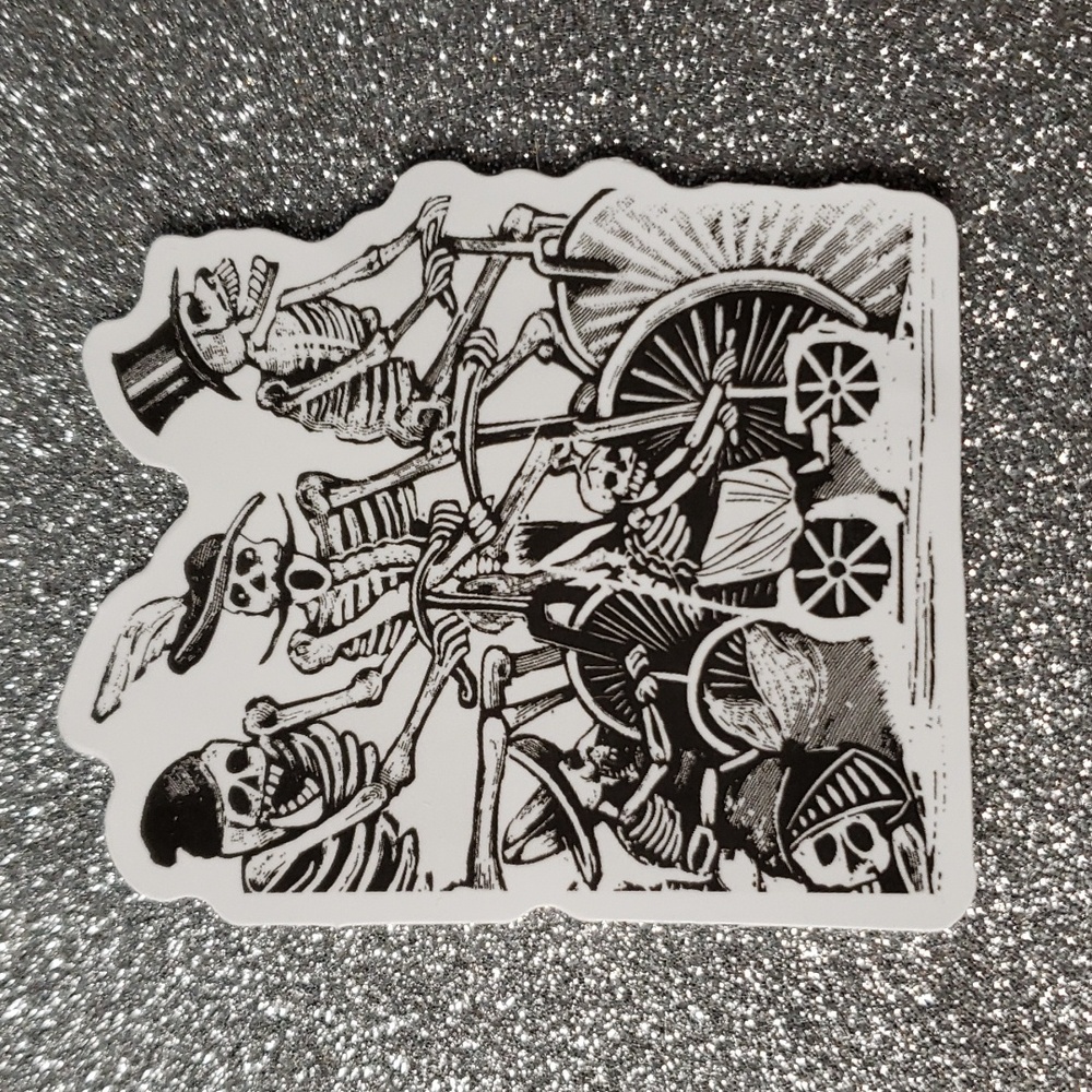 ART Gothic WATERPOOF Sticker Skull Skeleton